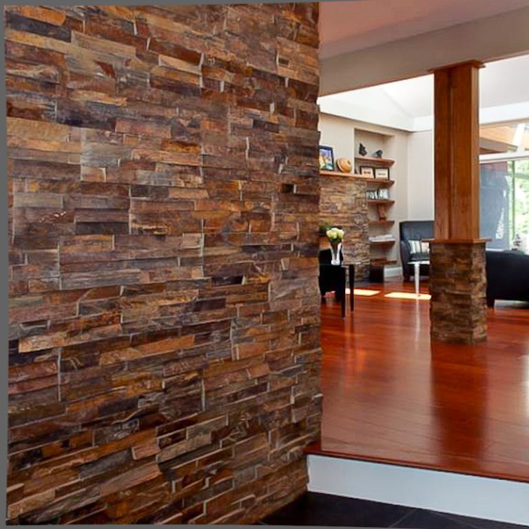 Interior Accent Walls with Stacked Stone Panels - Stonetek Natural